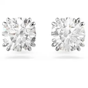 Swarovski Stilla Rhodium Crystal Stud Earrings