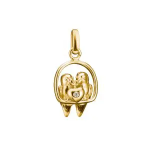Thomas Sabo Gold Plated Lovebirds Charm