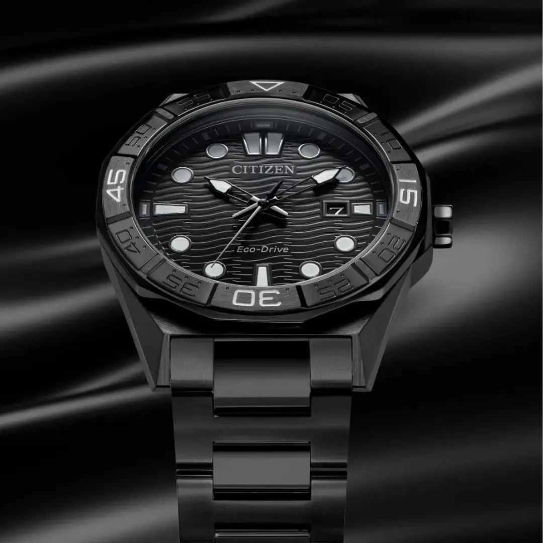 Citizen Brycen Black Bracelet And Black Dial Watch - Image 3