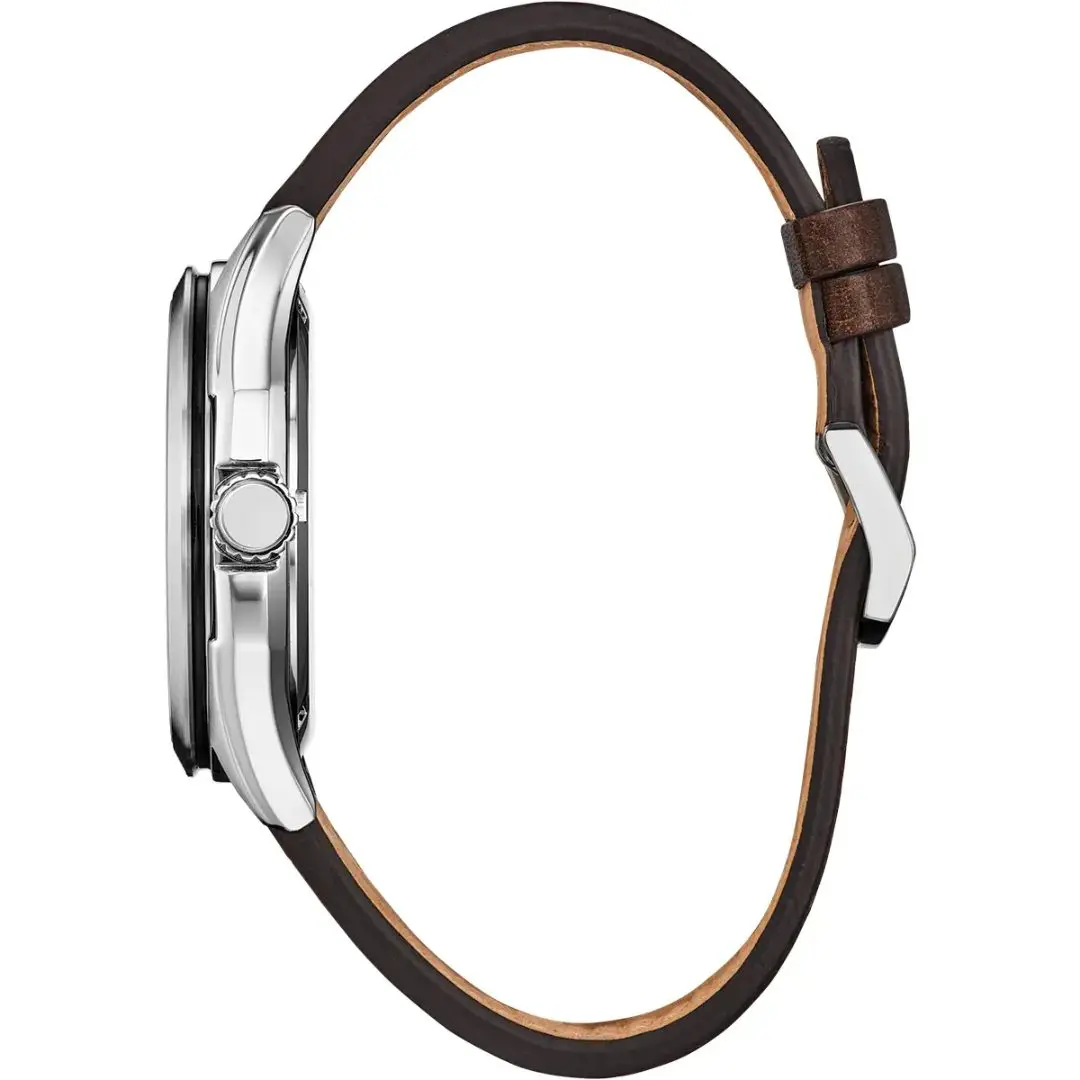 Citizen Gents Terra Force Brown Strap White Dial Watch - Image 2