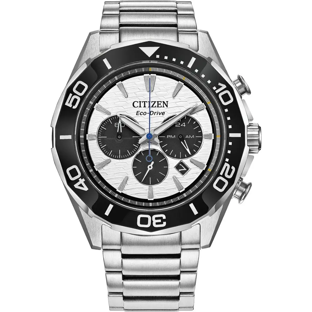 Citizen Endeavour Ceramic Bezel White Panda Dial