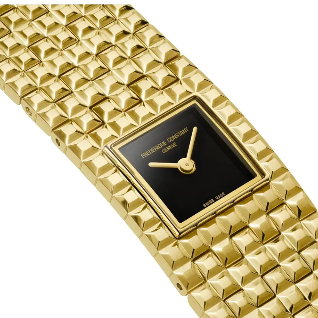 Frederique Constant Manchette Ladies Gold Plated Bracelet Watch - Image 2