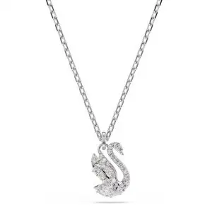 Swarovski Rhodium Plated Swan Necklace