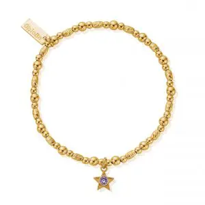Chlobo Gold Plated June Birthstone Bracelet
