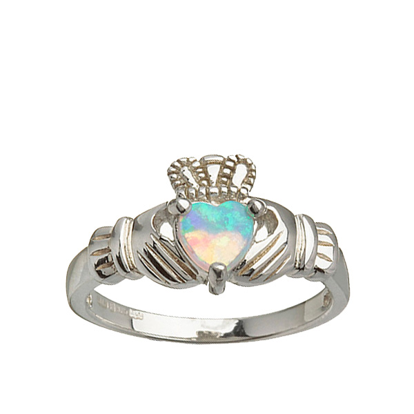 Opal Claddagh Ring 