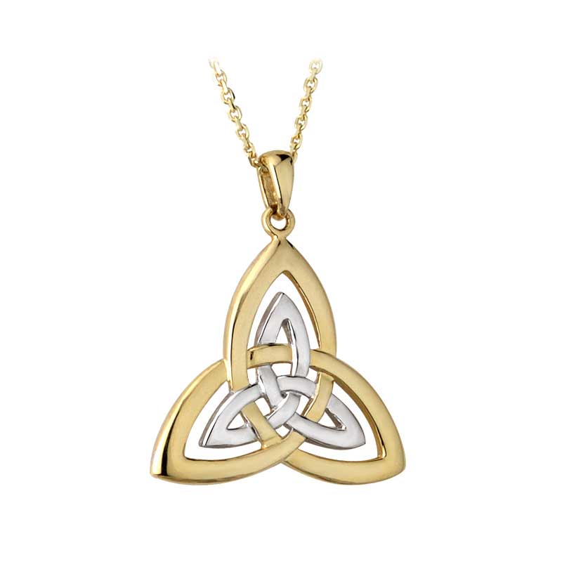 14k Gold Two Tone Celtic Knot Pendant - 14k Yellow Gold Celtic Knot Pendant 14k Gold Two Tone Celtic Knot Pendant - 14k Yellow Gold Celtic Knot Pendant