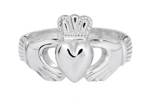 Mens Sterling Silver Claddagh Ring