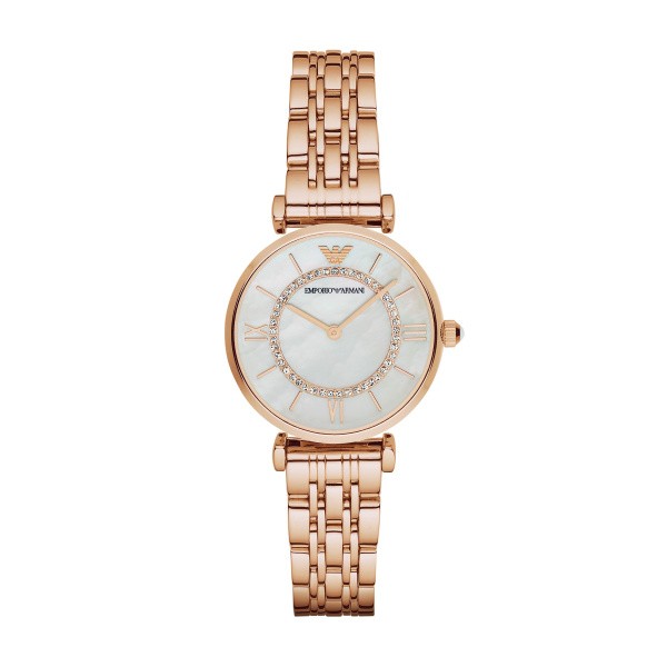 emporio armani ladies rose gold watch