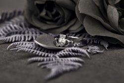 Claddagh Ring Black and White
