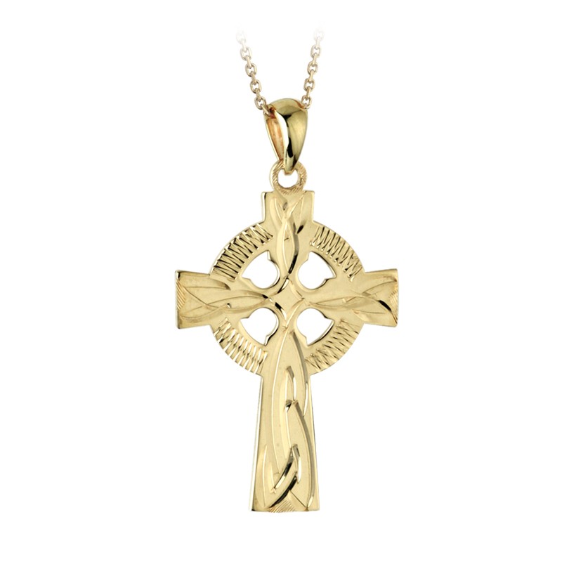 Celtic Cross Charm, Sterling Silver or 14K Gold — Designs By S&R