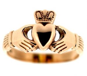 Fallers Ladies 9K Heavy Rose Gold Fallers Claddagh Ring