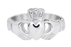 Sterling Silver Ladies Claddagh Ring made by Fallers of Galway