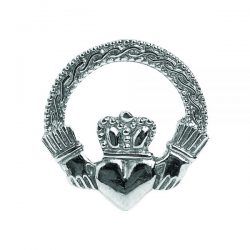WHITE GOLD CLADDAGH TIE PIN