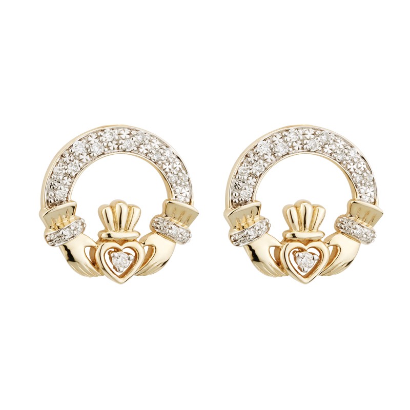 14k claddagh sale earrings
