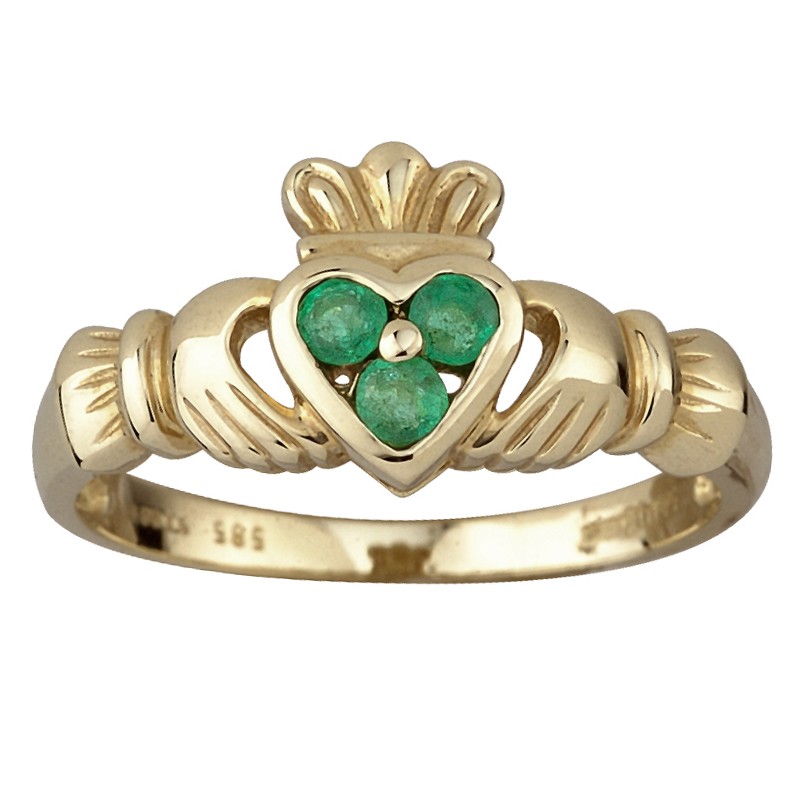 14Kt Gold Emerald Heart Ring
