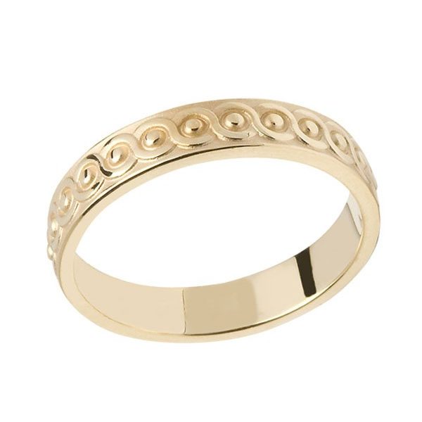 Ladies 14K White Gold Continuity Knot Celtic Wedding Band - Image 3