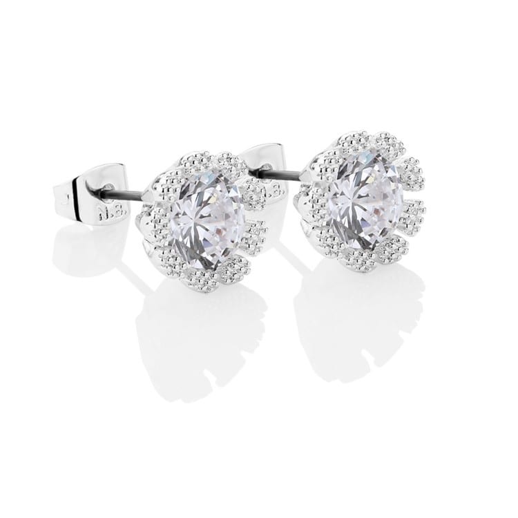 clear stud earrings