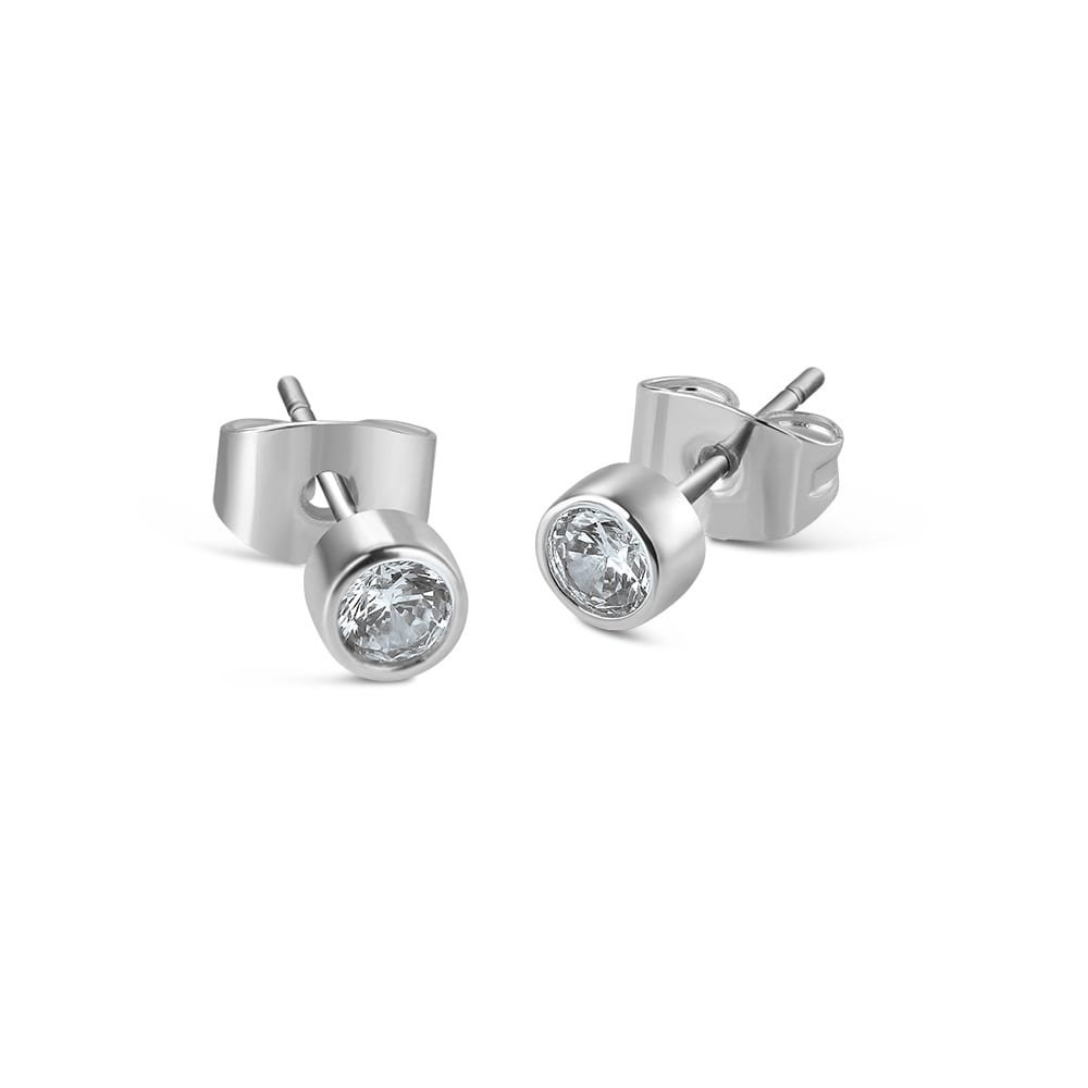 Newbridge Childrens Clear Stone Stud Earrings - Newbridge