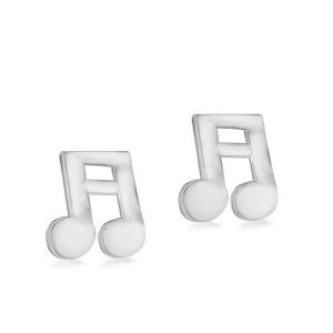 Silver Semi Quaver Stud Earrings