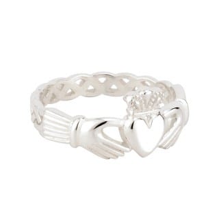 silver celtic band ring
