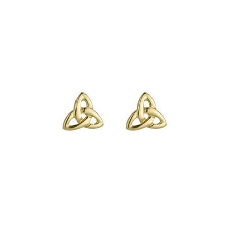14K Gold Trinity Knot Tiny Earrings - Solvar - Fallers.com - Fallers ...