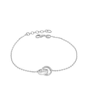 Sterling Silver Interlocking Rings Bracelet
