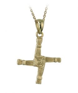 St Brigids Cross Pendant in 14K Gold