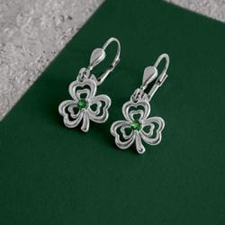 Shamrock Celtic Drop Earrings