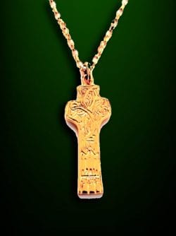 St Patrick High Cross Of Carndonagh in 14K Gold