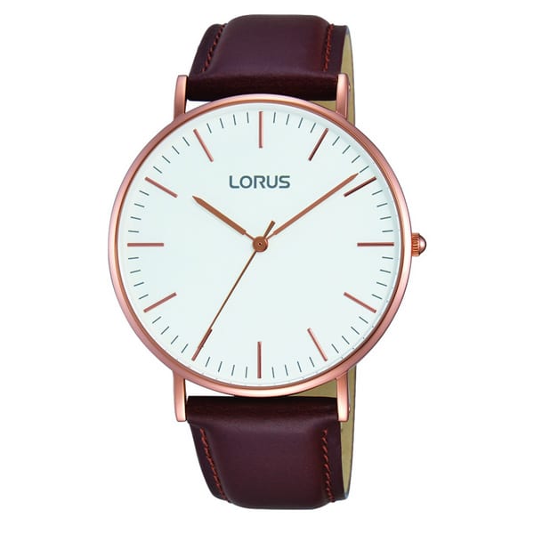 lorus leather watch