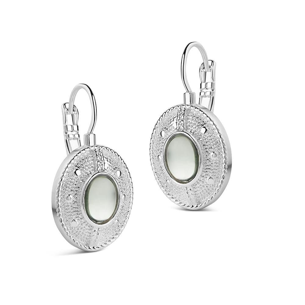 Newbridge Silverplate Champagne Stone Earrings Newbridge Silverware Fallers Fallers Irish Jewelry