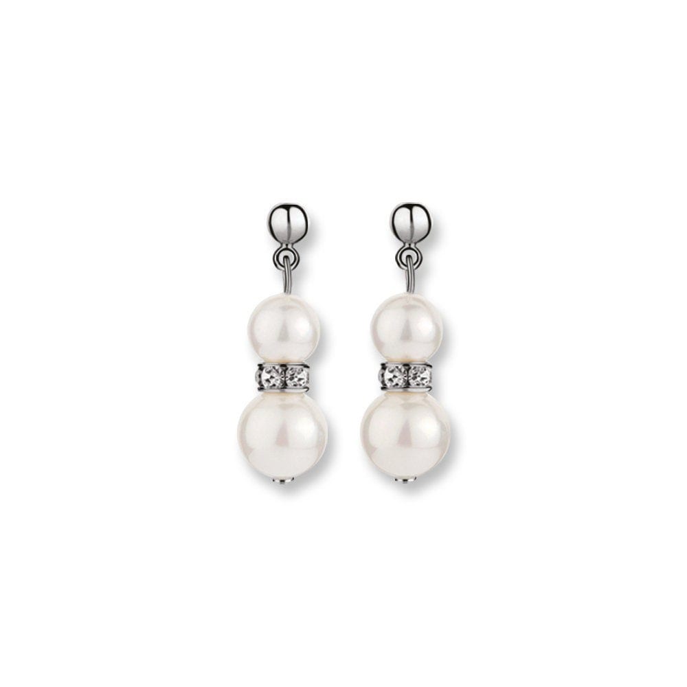 ★MIDNIGHT MOMENT.★ popping pearl earring silver Designer fashion, Seoul-fully created | W Concept