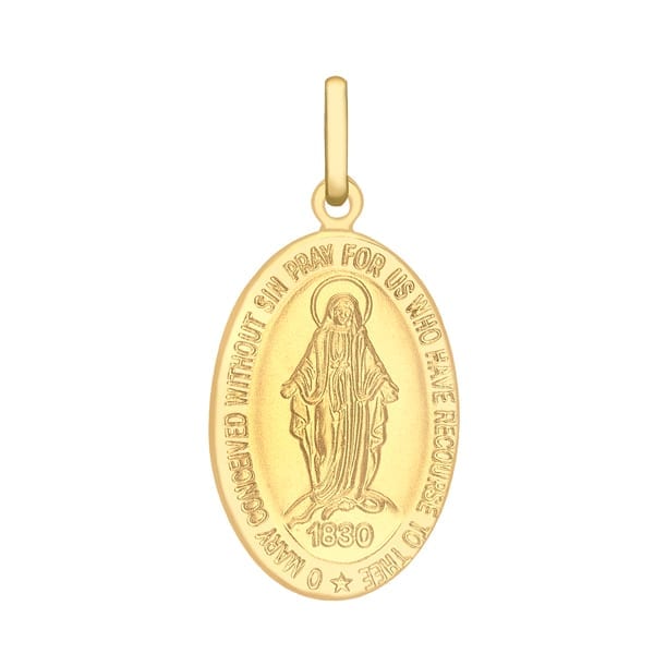 9ct gold miraculous medal sale