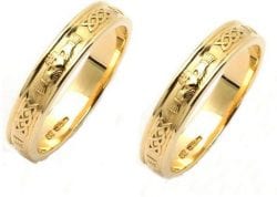 Claddagh Wedding Rings, His and Hers