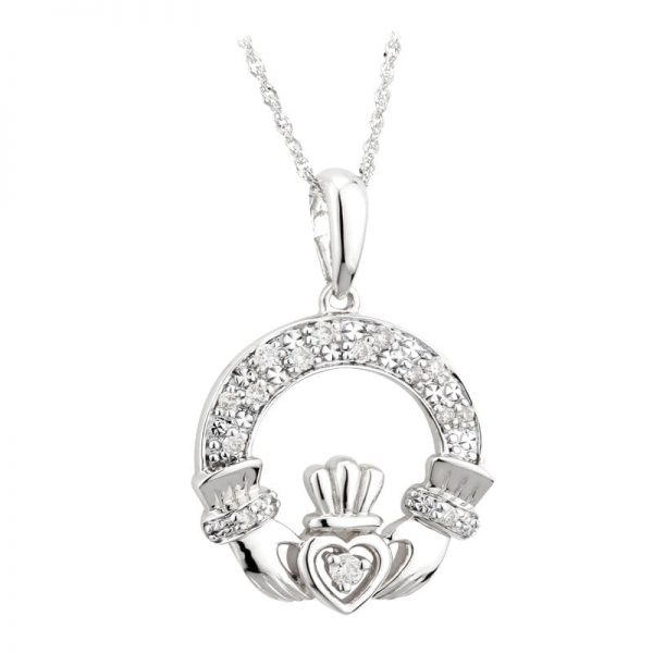 Claddagh Diamond Pendant 