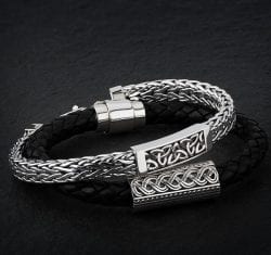 Mens Celtic Bracelets in Sterling Silver