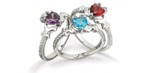 Birthstone Claddagh Rings