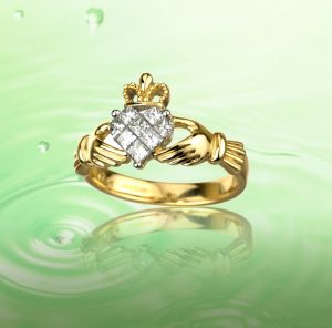 Diamond Claddagh Ring