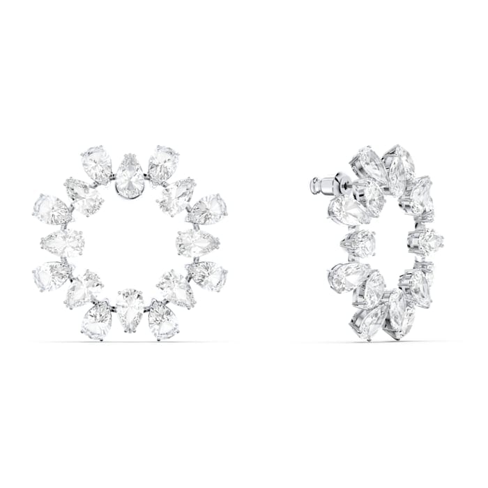 Swarovski Crystal Jewelry LOUISON STUD PIERCED EARRINGS, White, Rhodium  -5446025