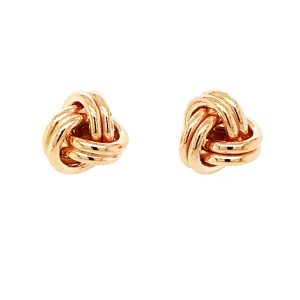 9K Gold Knot Stud Earrings