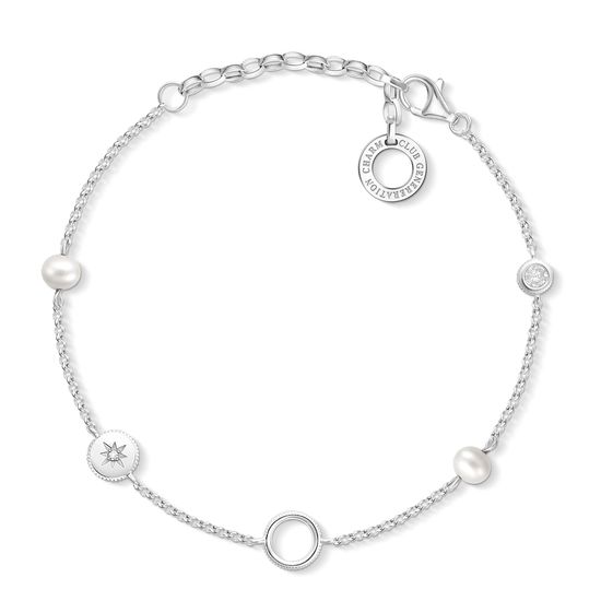 THOMAS SABO Silver Charmista Chain Pearl Charm Bracelet