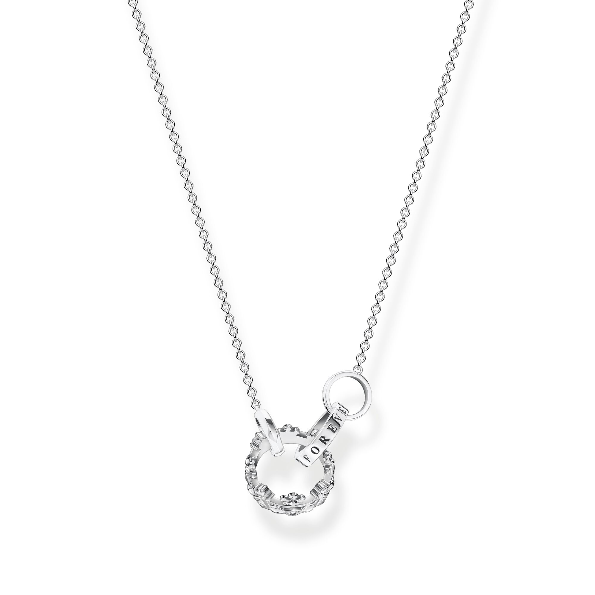 THOMAS SABO Rose Gold Plated Love Bridge Infinity Disc Necklace SCKE150168  - thbaker.co.uk