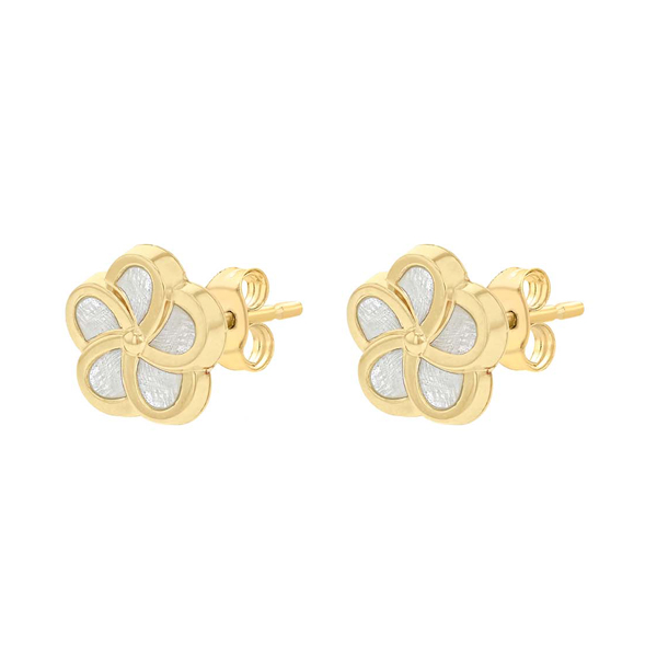 Gold Flower Stud Earrings 9ct - Dawes Jewellery