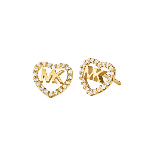 Michael Kors Sterling Silver Heart Stud Earrings - MKC1519AN040 - Watch  Station
