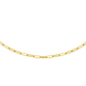 9K Yellow Gold Paper Link Chain 18″