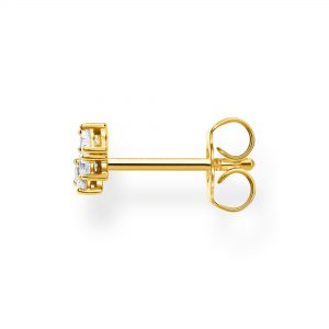 Thomas-Sabo-Single-Ear-Stud-White-stones-Gold