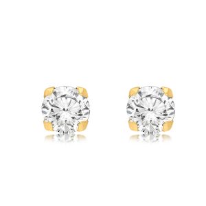 9ct Gold 5mm CZ Stud Earrings