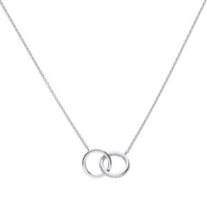 Diamonfire Zirconia Interlocking Rings Necklace