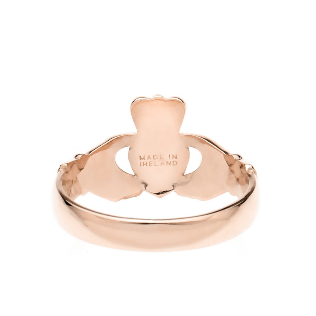 9K Rose Gold Claddagh Ring for Women