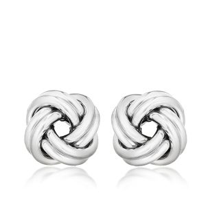 Sterling Silver Knot Stud Earrings